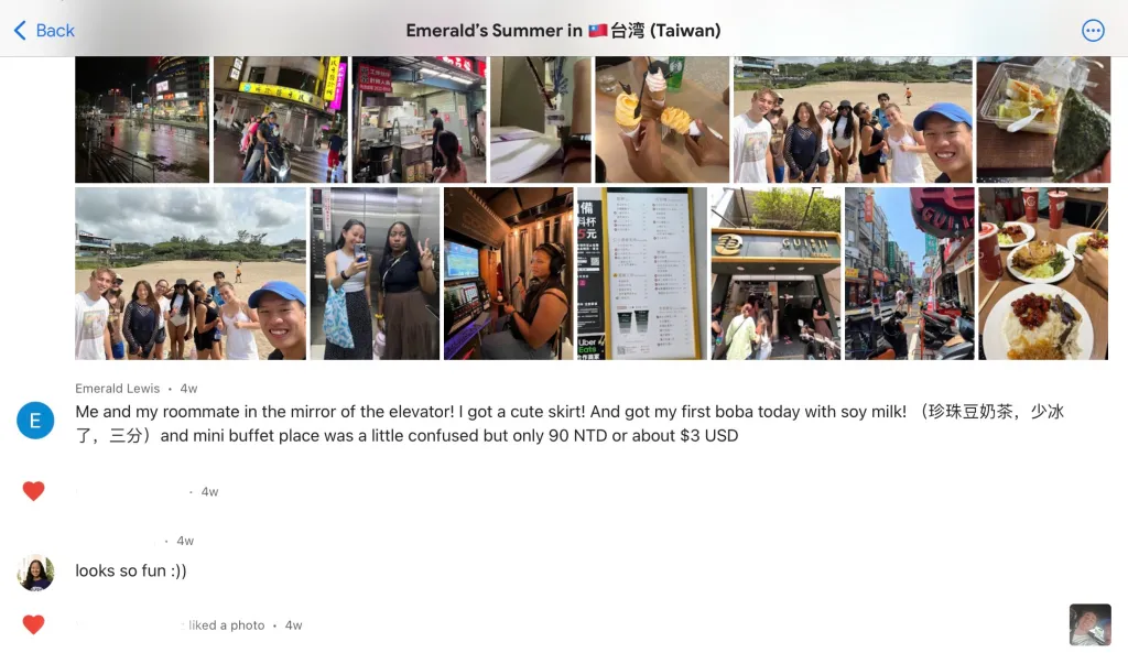 How I Share My Experiences in Taiwan with My Family and Friends Back Home